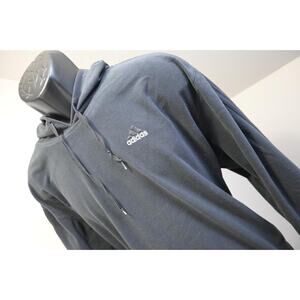 Adidas Hoodie Pull Over Black Performance Athletic Sweater Mens Size XL